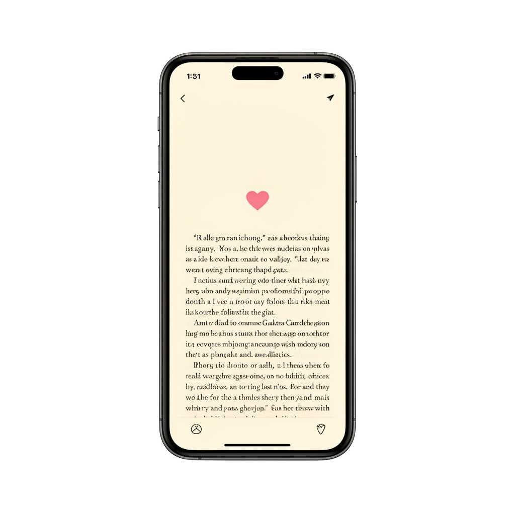 The Galatea reading app shown on an iPhone